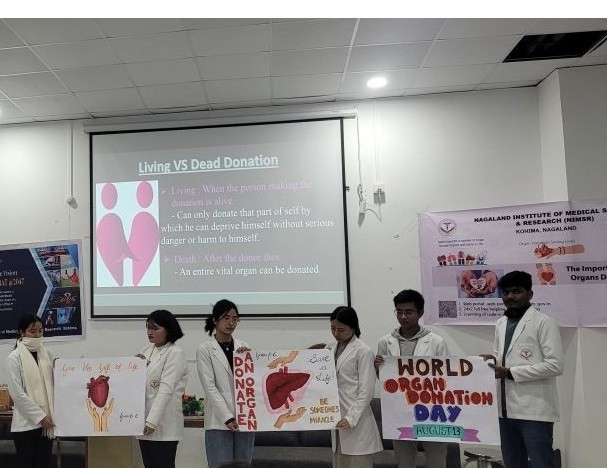 MBSS students of Nagaland Institute of Medical Sciences & Research during awareness programme on importance of organs donation on December 20. The State’s first medical college began its first session in August and was formally inaugurated on October 14, 2023. (Morung File Photo)